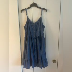 Denim baby doll dress